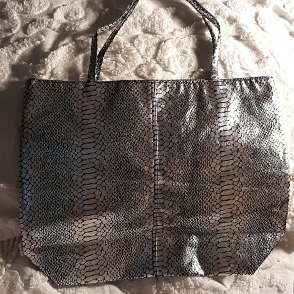 Silver Snake Tote